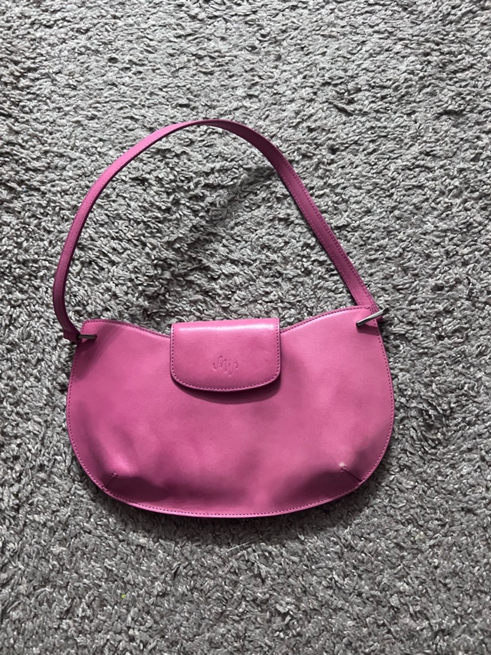 Monsac Vintage Women's Pink Shoulder Bag - Classic Curved Silhouette
